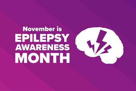 November is National Epilepsy Awareness Month. Holiday concept. Template for background, banner, card, poster with text inscription.のイラスト素材
