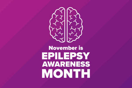 November is National Epilepsy Awareness Month. Holiday concept. Template for background, banner, card, poster with text inscription.のイラスト素材