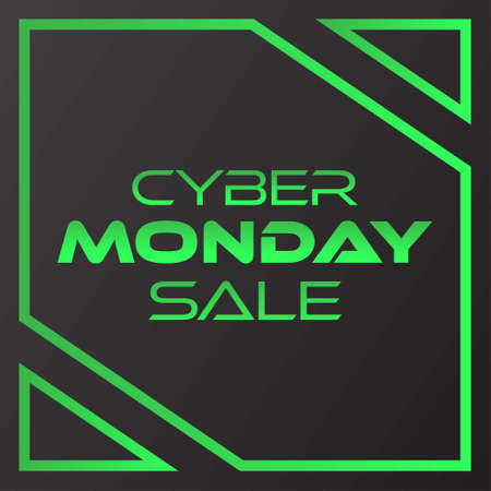 Cyber Monday Sale. Template for background, banner, card, poster with text inscription.のイラスト素材