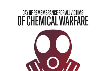 Day of Remembrance for All Victims of Chemical Warfare. Holiday concept.  Vector illustration.