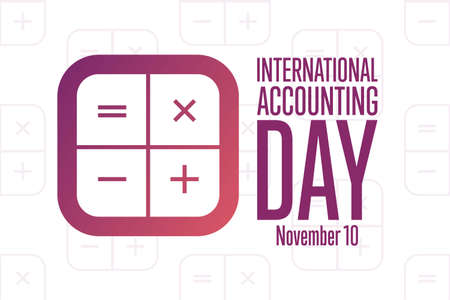 International Accounting Day on whiteのイラスト素材