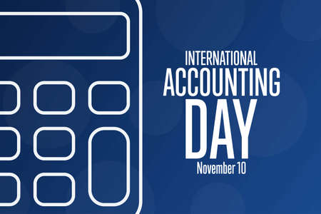 International Accounting Day on blueのイラスト素材