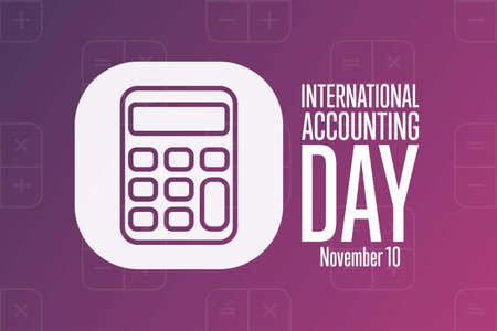 International Accounting Day on coloredのイラスト素材