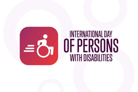 International Day of Persons with Disabilities. December 3. Holiday concept.のイラスト素材