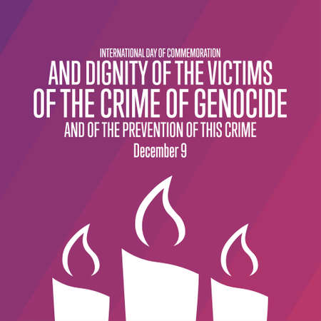 International Day of Commemoration and Dignity of the Victims of the Crime of Genocide and of the Prevention of this Crime. December 9. Template for background, banner.のイラスト素材