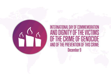 International Day of Commemoration and Dignity of the Victims of the Crime of Genocide and of the Prevention of this Crime. December 9. Template for background, banner.のイラスト素材