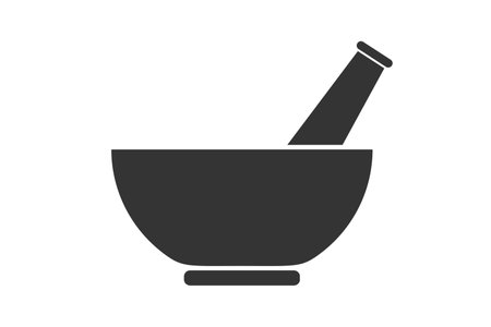 Mortar and a pestle. Simple icon. Flat style element for graphic design. Vector EPS10 illustration.のイラスト素材