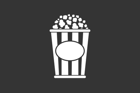 Popcorn. Simple icon. Flat style element for graphic design. Vector  illustration.のイラスト素材