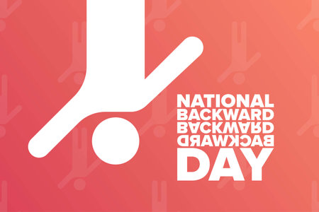 National Backward Day. January 31. Holiday concept. Template for background, banner, card, poster with text inscription.のイラスト素材