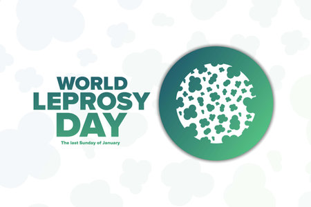 World Leprosy Day. The last Sunday of January. Holiday concept. Template for background, banner, card, poster with text inscription.のイラスト素材