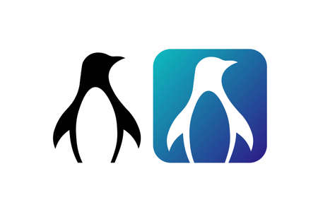 Penguin. Simple icon set. Flat style element for graphic design. Vector illustration.のイラスト素材