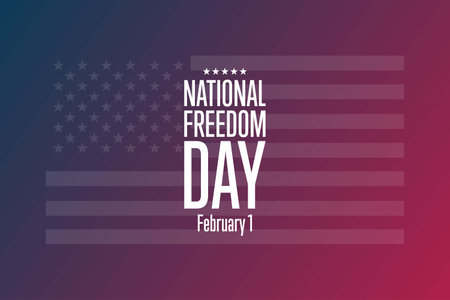National Freedom Day. February 1. Holiday concept.のイラスト素材