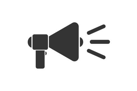 Megaphone. Simple icon. Flat style element for graphic design.のイラスト素材