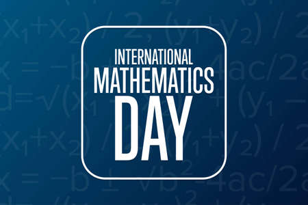 International Mathematics Day. March 14. Holiday concept. Template for background, banner, card, poster with text inscription. Vector EPS10 illustration.のイラスト素材