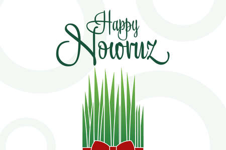 Happy Nowruz. Holiday concept. Template for background, banner, card, poster with text inscription.のイラスト素材