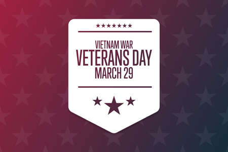 National Vietnam War Veterans Day. March 29. Holiday concept. Template for background, banner, card, poster with text inscription. Vector EPS10 illustration.のイラスト素材
