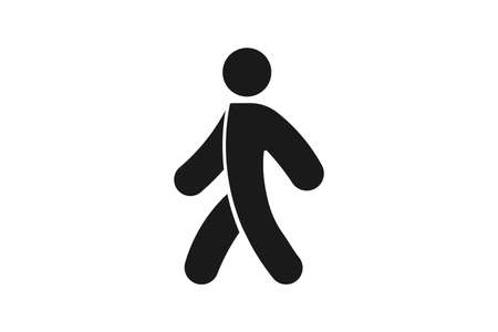 Walking man. Simple icon. Flat style element for graphic design. Vector EPS10 illustration.のイラスト素材