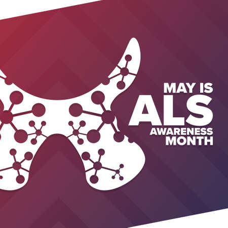 May is ALS Awareness Month. Holiday concept. Template for background, banner, card, poster with text inscription. Vector EPS10 illustration.のイラスト素材