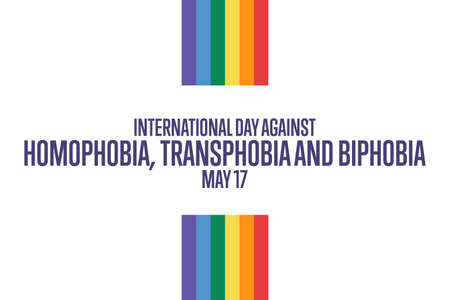 International Day Against Homophobia, Transphobia and Biphobia. May 17. Holiday concept. Template for background, banner, card, poster with text inscription. Vector EPS10 illustration.のイラスト素材