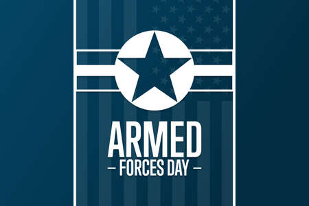 Armed Forces Day. Holiday concept. Template for background, banner, card, poster with text inscription. Vector EPS10 illustration.のイラスト素材