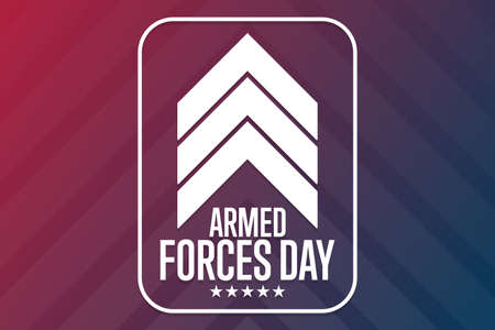 Armed Forces Day. Holiday concept. Template for background, banner, card, poster with text inscription. Vector EPS10 illustration.のイラスト素材