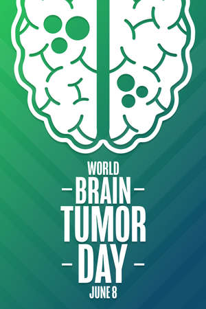 World Brain Tumor Day. June 8. Holiday concept. Template for background, banner, card, poster with text inscription.のイラスト素材
