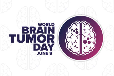 World Brain Tumor Day. June 8. Holiday concept. Template for background, banner, card, poster with text inscription.のイラスト素材
