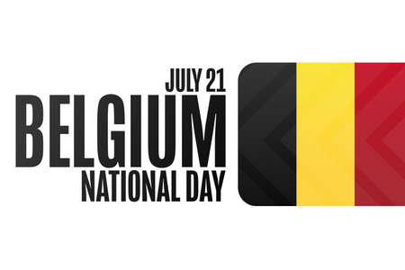 Happy Belgium National Day. July 21. Holiday concept. Template for background, banner, card, poster with text inscription. Vector EPS10 illustration.のイラスト素材