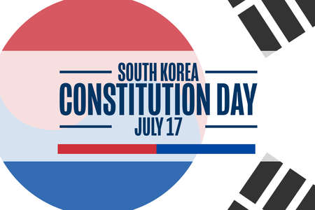 Happy South Korea Constitution Day. July 17. Holiday concept. Template for background, banner, card,...