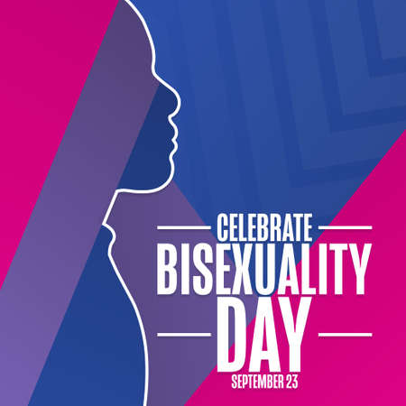 Celebrate Bisexuality Day. September 23. Holiday concept. Template for background, banner, card, poster with text inscription.のイラスト素材