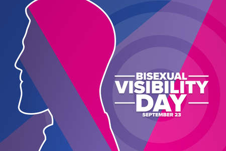 Bisexual Visibility Day. September 23. Holiday concept. Template for background, banner, card, poster with text inscription.のイラスト素材