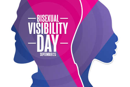 Bisexual Visibility Day. September 23. Holiday concept. Template for background, banner, card, poster with text inscription.のイラスト素材