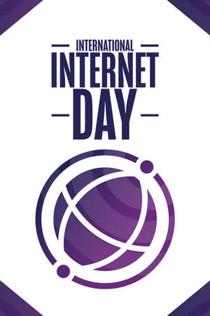 International Internet Day. Holiday concept. Template for background, banner, card, poster with text inscription.のイラスト素材