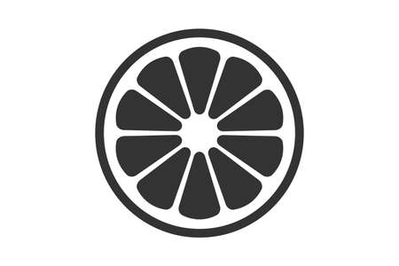 Grapefruit. Simple icon. Flat style element for graphic design. Vector EPS10 illustration.のイラスト素材