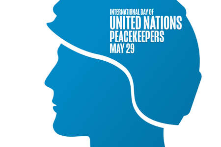 International Day of United Nations Peacekeepers. May 29. Holiday concept. Template for background, banner, card, poster with text inscription. Vector EPS10 illustration.のイラスト素材