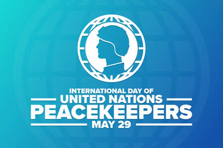 International Day of United Nations Peacekeepers. May 29. Holiday concept. Template for background, banner, card, poster with text inscription. Vector EPS10 illustration.のイラスト素材