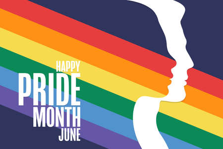 Happy Pride Month. LGBT. June. Holiday concept. Template for background, banner, card, poster with...