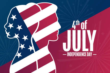 Happy Independence Day. 4th of July. USA. Holiday concept. Template for background, banner, card,...
