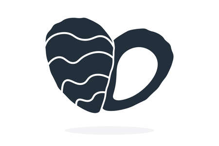 Oyster. Simple icon. Flat style element for graphic design.のイラスト素材
