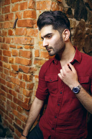 Sexy closeup portrait of handsome topless male model with beautiful eyes on the beach. Black and White.のeditorial素材