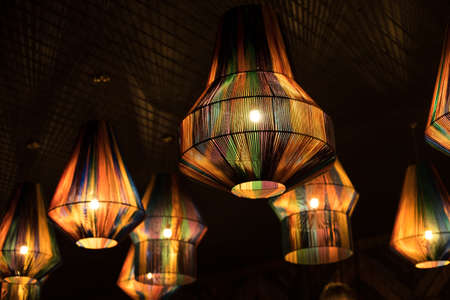 Chinese Lanterns in old China townの写真素材