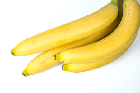 bananas against white background. four thingsの写真素材