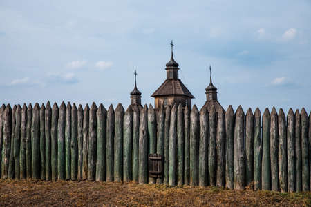 Zaporozhye, Ukraine - 21 April 2018: National Reserve Khortytsia. Protection of the Virgin Church in...