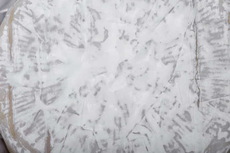 Detail of the cheese camembert or brie close up texture. Italian, French cheese background. banner format. close up view.の写真素材