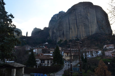 Meteora monasteries in Greece. Meteora is a Greek Orthodox monasteries in Greece.の写真素材