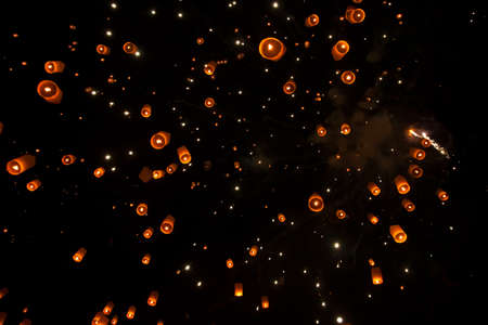Flying lanternの写真素材