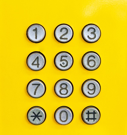 Phone numbers keyword on yellow backgroundの写真素材