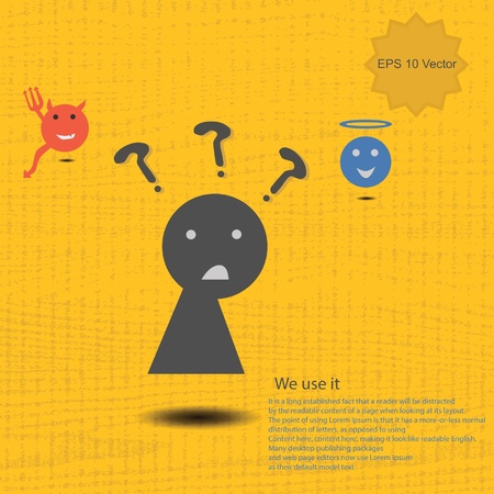Choice between angel and evilのイラスト素材