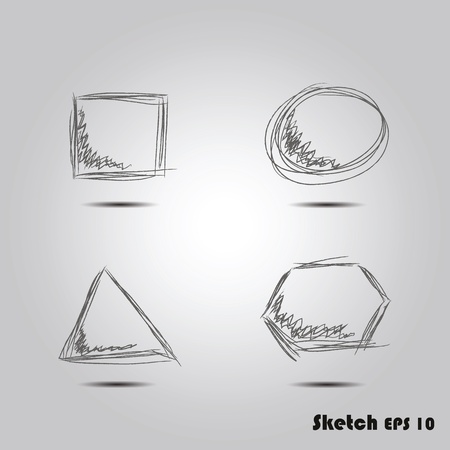 sketch of geometricのイラスト素材