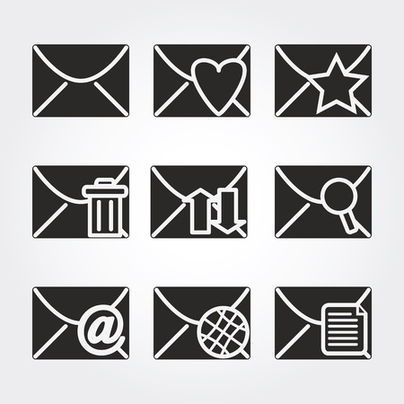 E-mail iconsの写真素材